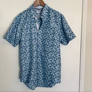 Hawaiian Shirt men’s size L blue pineapple